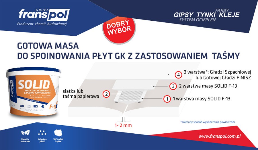 Masa Szpachlowa SOLID F-13. Fot. Franspol