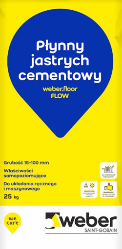 Płynny jastrych cementowy weber.floor FLOW. Fot. Weber