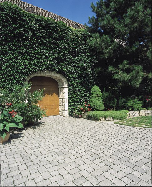 Szlachetna kostka brukowa Castello antico, kolor szaroczarny melanż