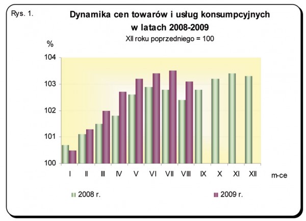 GUS - Wskaźniki cen towarów i usług konsumpcyjnych w sierpniu 2009 r.