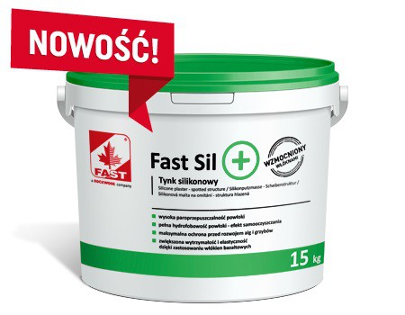 Cienkowarstwowa, silikonowa masa tynkarska FAST SIL +. Fot. Fast