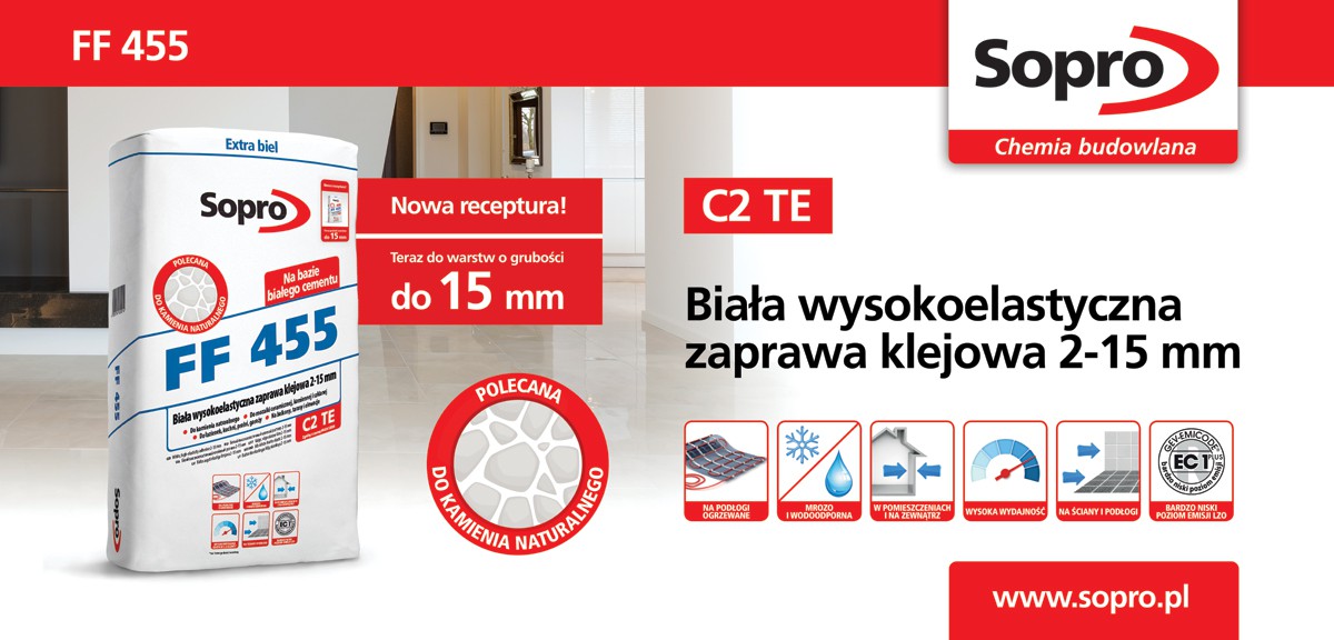 Nowa receptura Sopro FF 455. Fot. Sopro