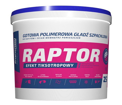 Gotowa Gładź Polimerowa RAPTOR. Fot. Franspol