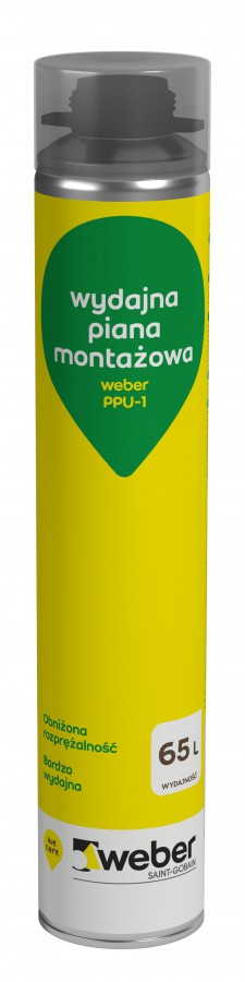 Wydajna pianka weber PPU-1 65 o obniżonej prężności. Fot. Weber