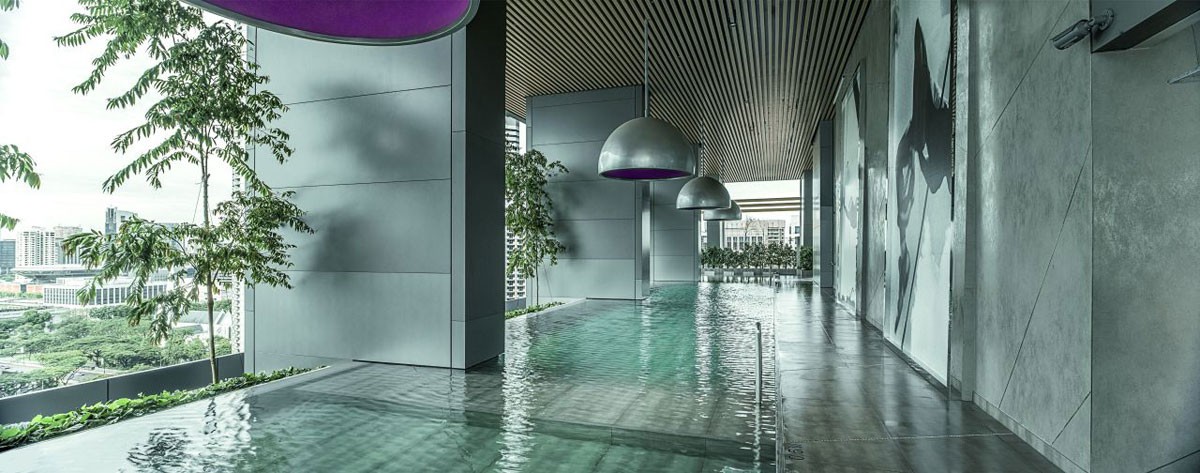 Spieki kwarcowe w architekturze. Fot. Interstone