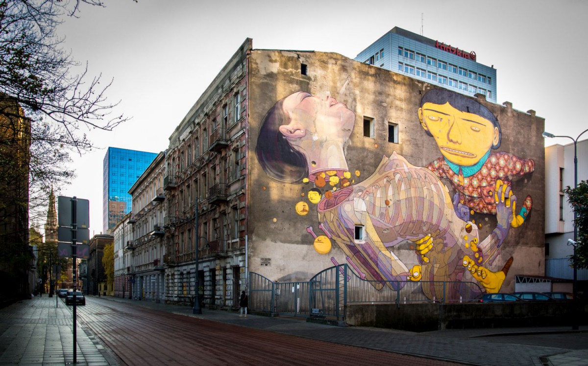 Fot. OS GEMEOS & ARYZ, 2012, Łódź, photo from the Urban Forms Archive
