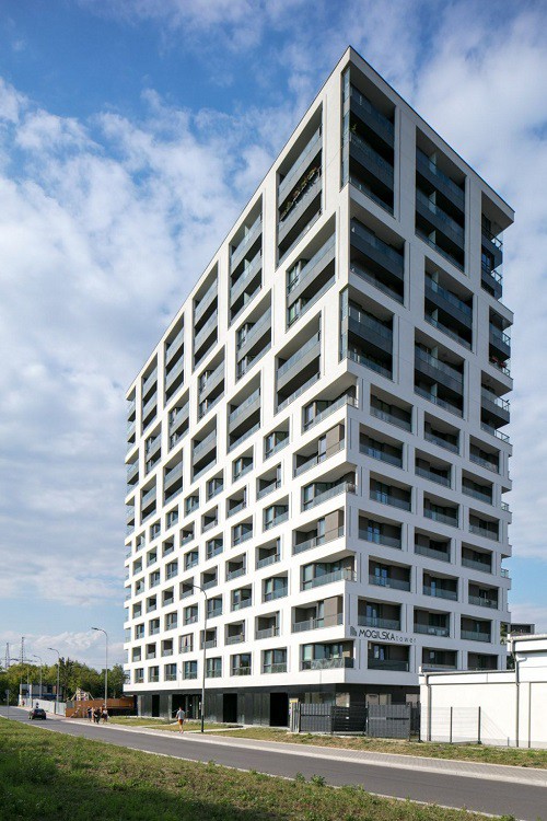 Budynek wielorodzinny Mogilska Tower Kraków. Fot. Baumit