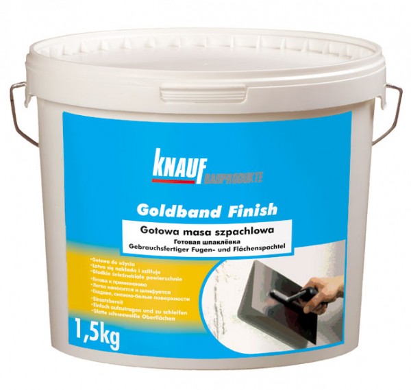 Gładka ściana z Knauf Goldband Finish