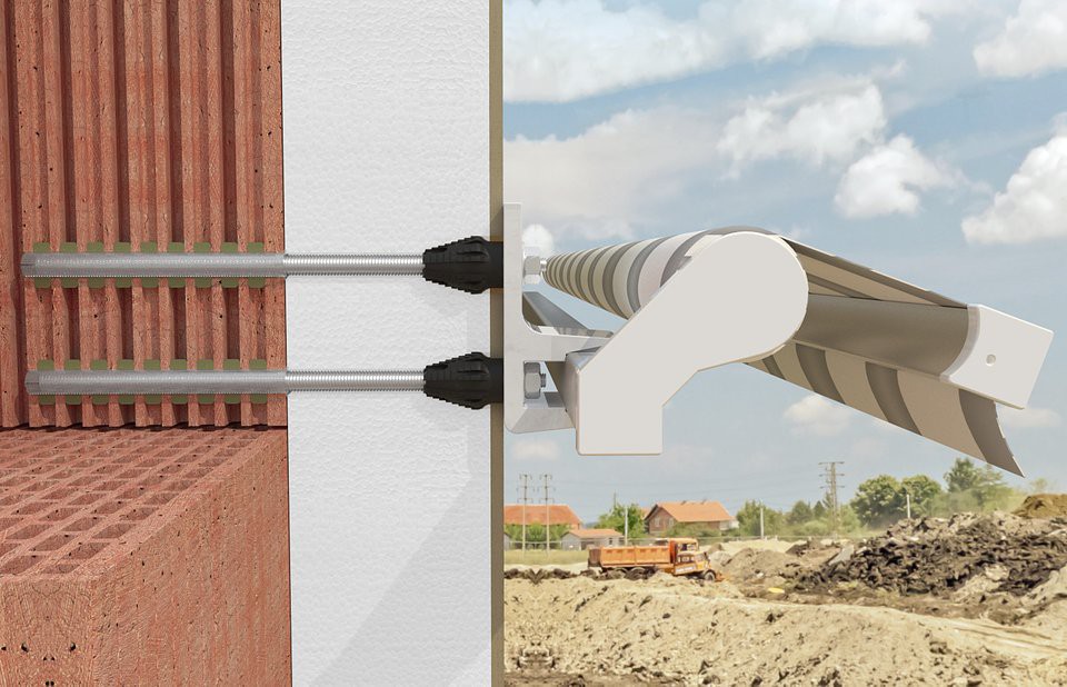 Thermax 12 i 16, sshutełuży do zabezpieczania ciężkich obciążeń, np. zadaszeń, klimatyzatorów i anten satelitarnych w betonie, gazobetonie i murze z cegły pełnej lub perforowanej