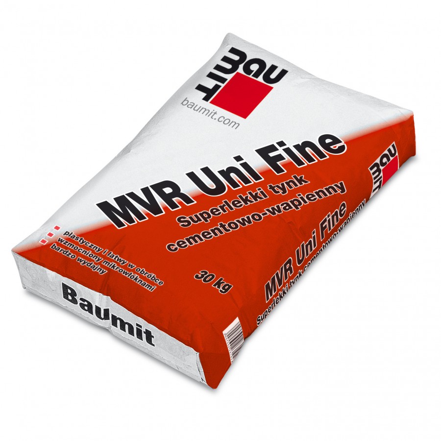 Tynk do wnętrz Baumit MVR Uni Fine