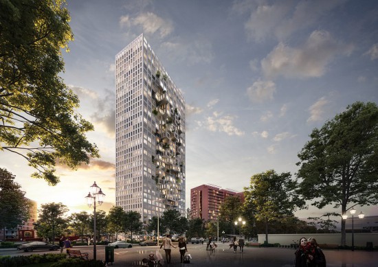 Downtown One w Tiranie. Zdjęcia: MVRDV z REDVERTEX