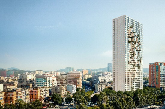 Downtown One w Tiranie. Zdjęcia: MVRDV z REDVERTEX