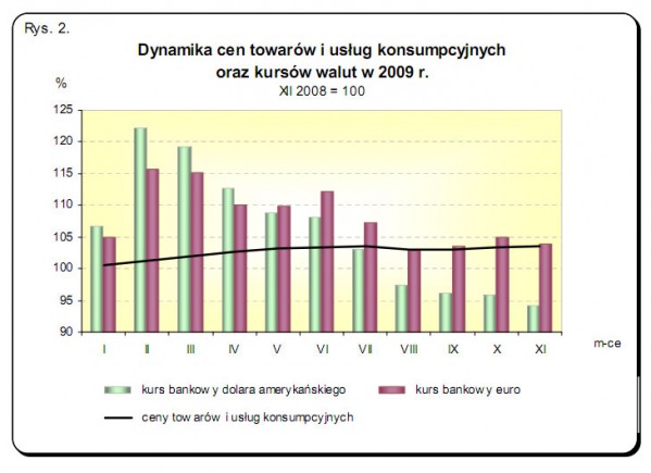 GUS - Wskaźniki cen towarów i usług konsumpcyjnych w listopadzie 2009 r.<br />