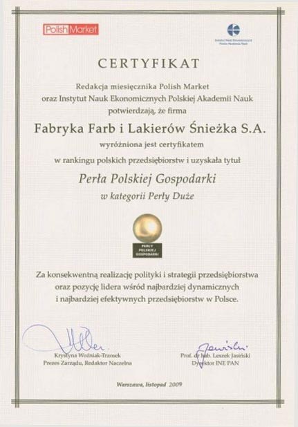 Śnieżka - „Dużą Perłą Polskiej Gospodarki”