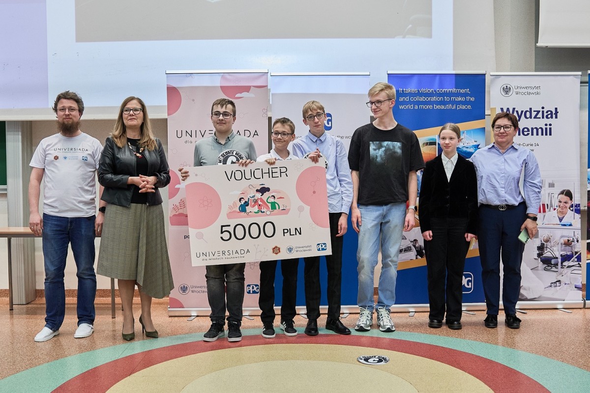 Laureaci 1. miejsca z SP nr 8 w Oławie - Universiada 2024. Fot. PPG