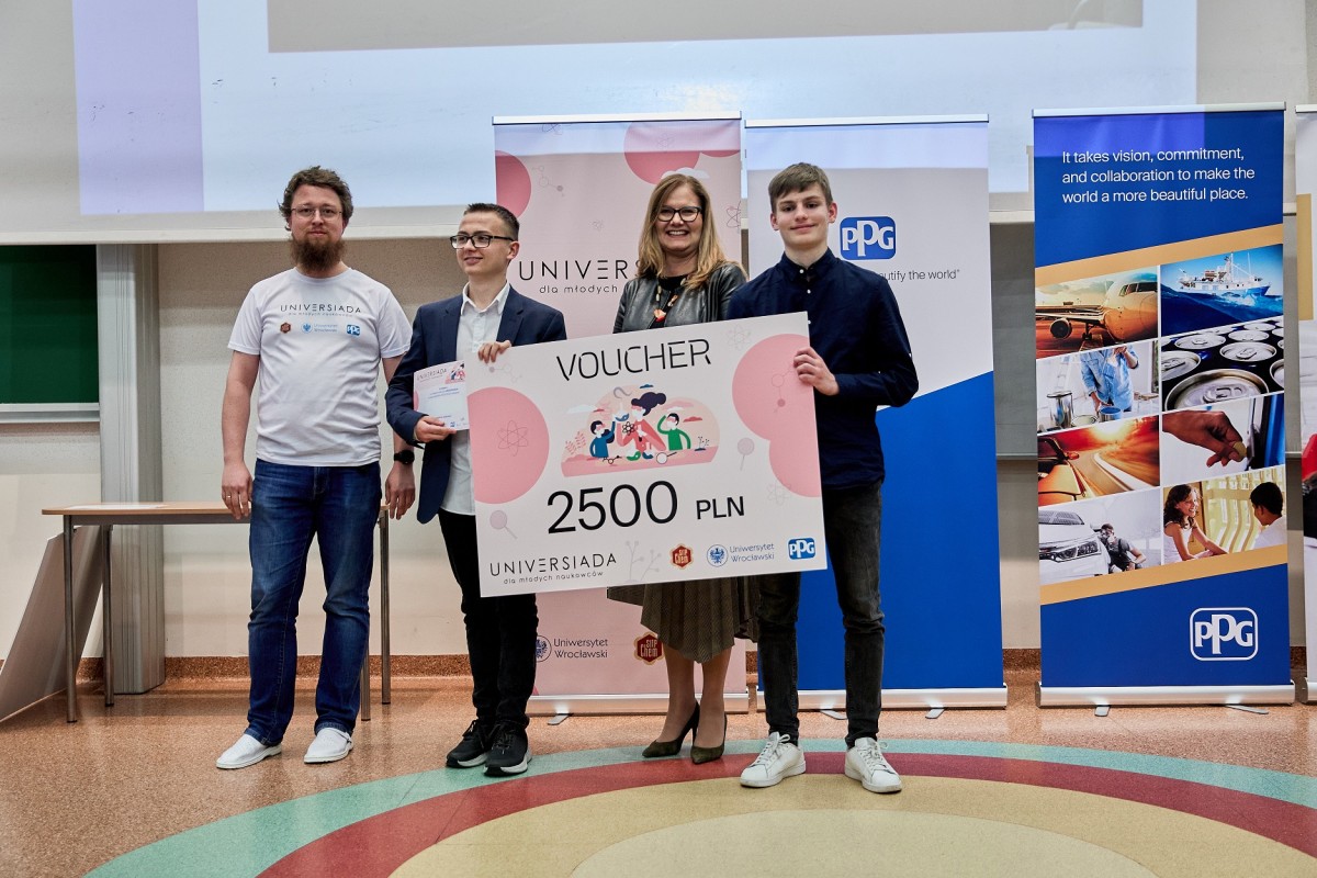 Laureaci 2. miejsca ze Szkoły Podstawowej w Mysłakowicach - Universiada 2024. Fot. PPG