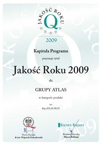 ATLAS - „Jakość Roku 2010”