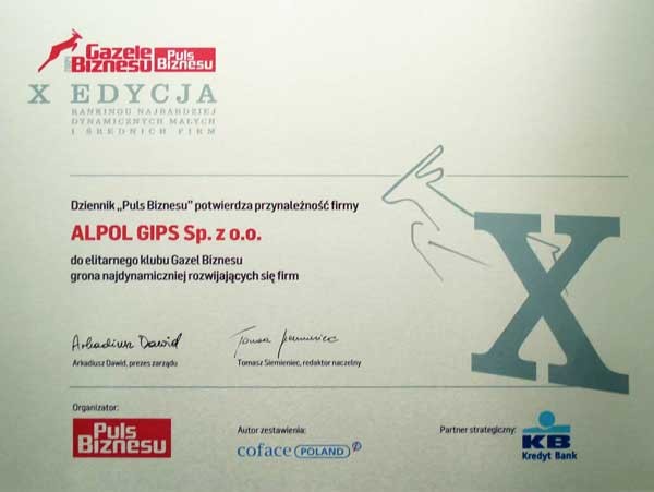 ALPOL wśród najdynamiczniejszych firm