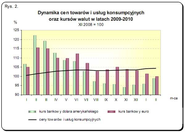 GUS - wskaźniki cen towarów i usług konsumpcyjnych w lutym 2010 r.<br />