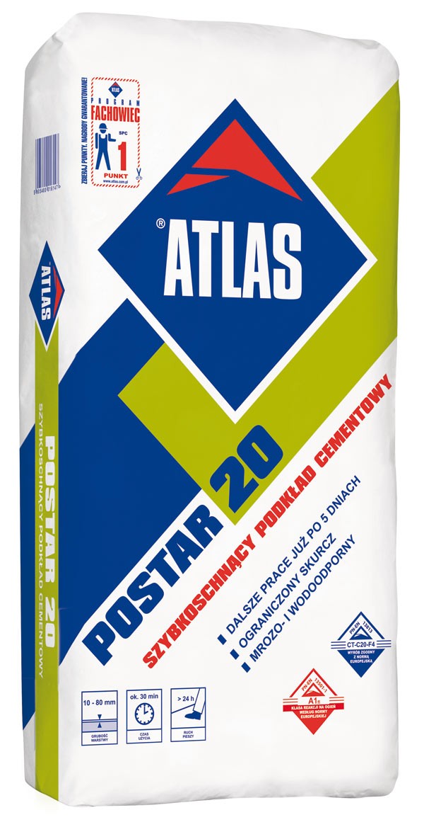 ATLAS POSTAR 20 – małokurczliwy i szybko schnie