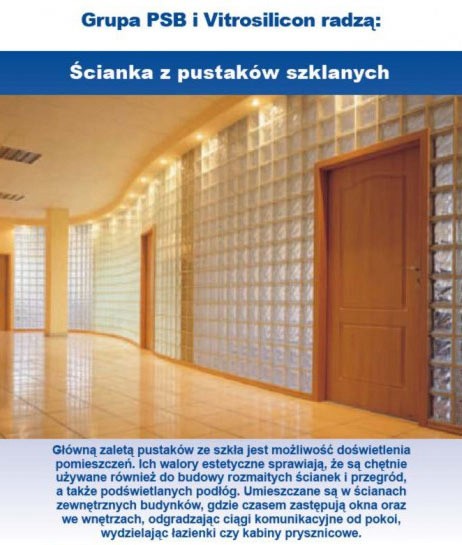 Ścianki z pustaków szklanych
