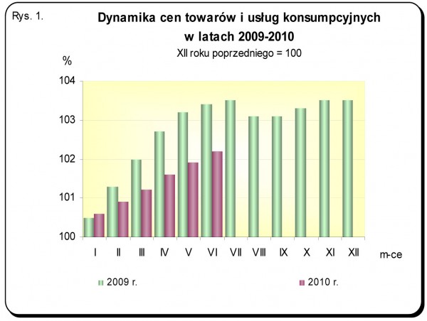 GUS - Wskaźniki cen towarów i usług konsumpcyjnych w czerwcu 2010 r.