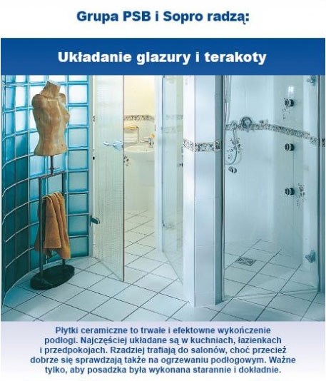 Układanie glazury i terakoty