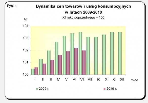 GUS - Wskaźniki cen towarów i usług konsumpcyjnych w lipcu 2010 r.