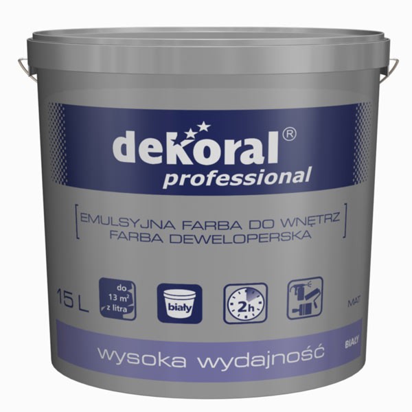 Biała Farba Deweloperska w ofercie Dekoral Professional