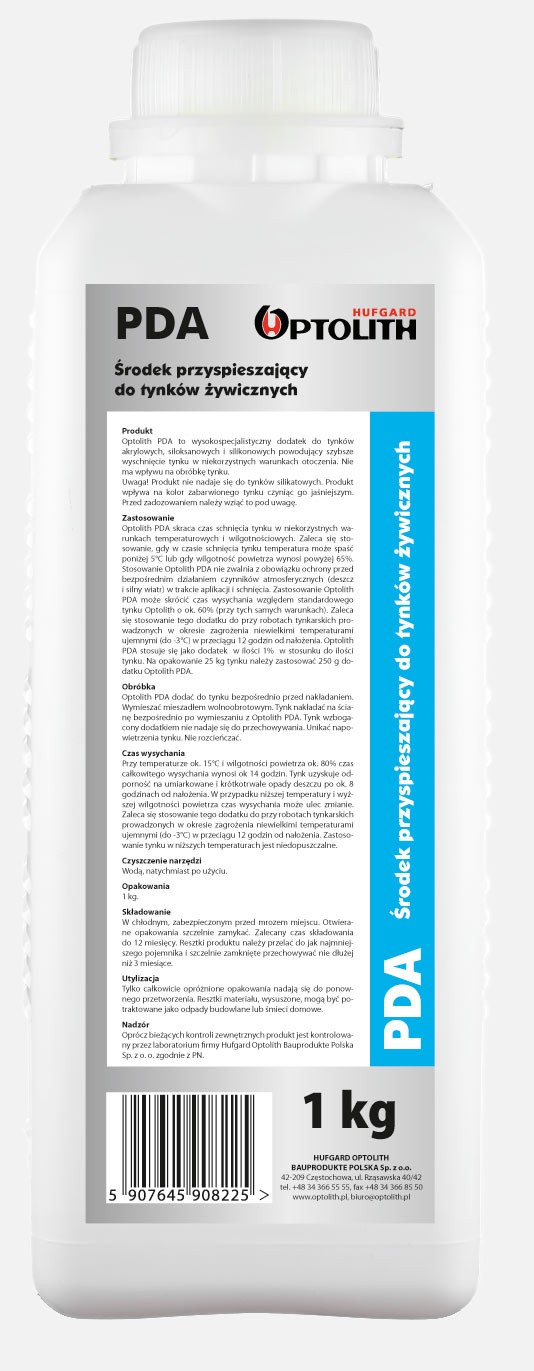 PDA – środek przyspieszający wysychanie tynków żywicznych
