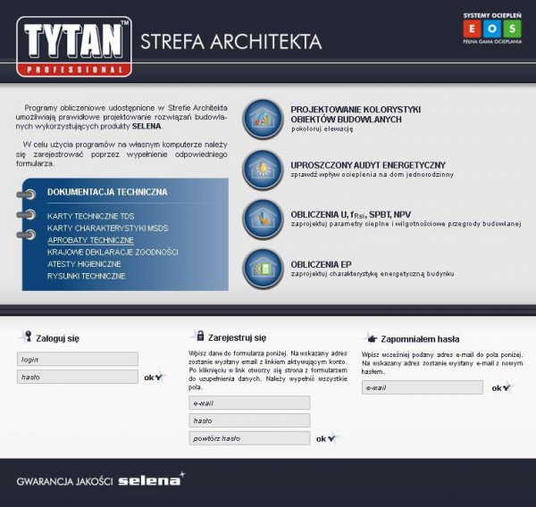 Strefa Architekta www.selena.pl Fot. Tytan Professional