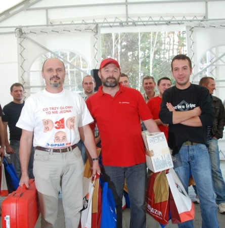 Zwycięzcy. Od lewej Witold Drożdżal, Jacek Stochmal i Sebastian Pilichowski, czyli miejsce pierwsze, drugie i trzecie.