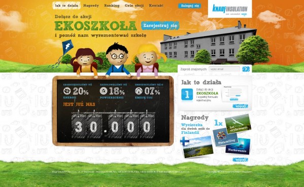 Akcja Ekoszkoła na stronie www.akcjaekoszkola.pl Fot. Knauf Insulation