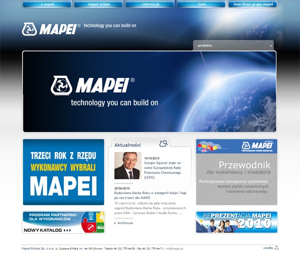 Nowa strona Mapei