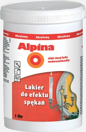 Lakier do efektu spękań marki Alpina, Fot. Caparol