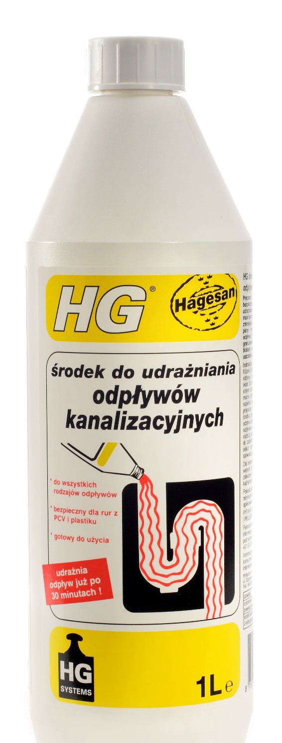 Środek do udrażniania odpływów marki HG Fot.: HG