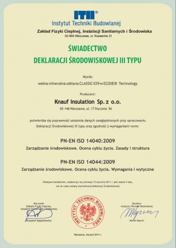 Zrównoważona Środowiskowo Izolacja Knauf Insulation