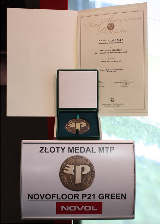 NOVOFLOOR P21 GREEN laureatem konkursu o Złoty Medal MTP na targach Budma\CBS 2011.