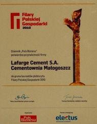 „Filary Polskiej Gospodarki” dla Lafarge Cement