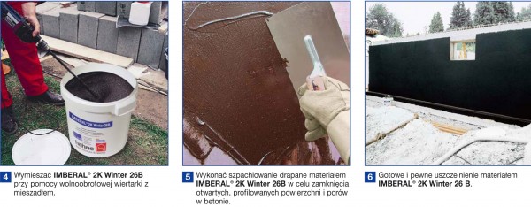 Hydroizolacja budowli według firmy Visbud-Projekt. Uszczelnianie do -5°C