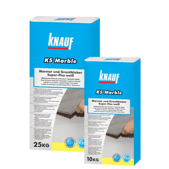Knauf K5 Marble (C2E) elastyczny klej do marmuru i granitu biały