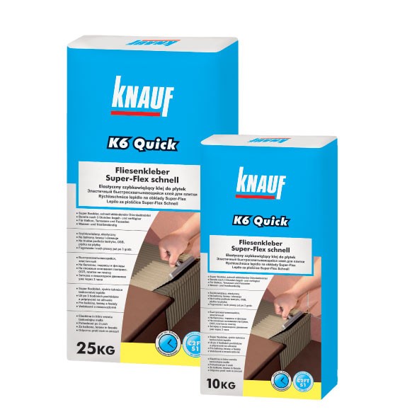 Knauf K6 Quick (C2FT S1) elastyczny szybkowiążący klej do płytek