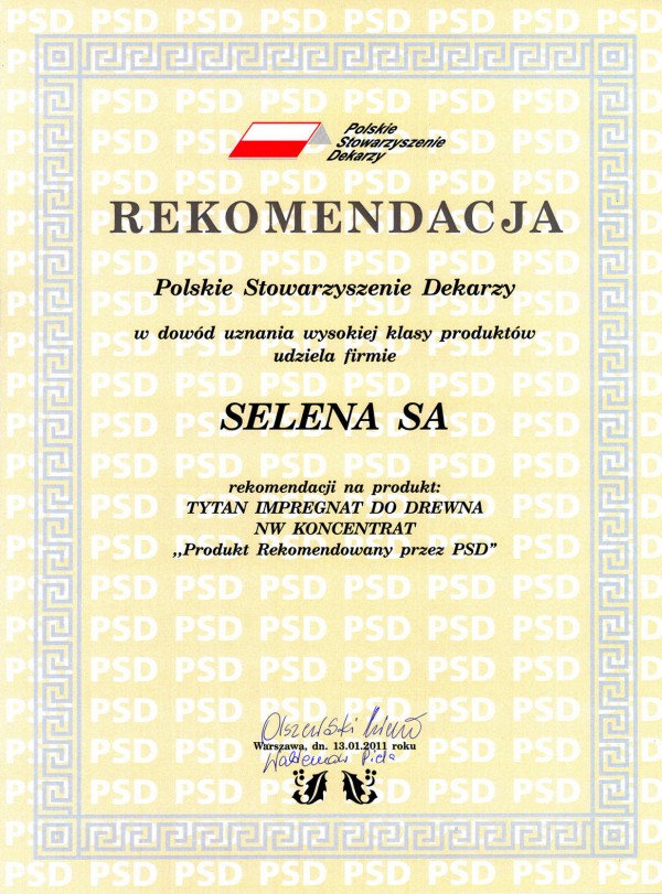 Rekomendacja PSD Fot. Selena