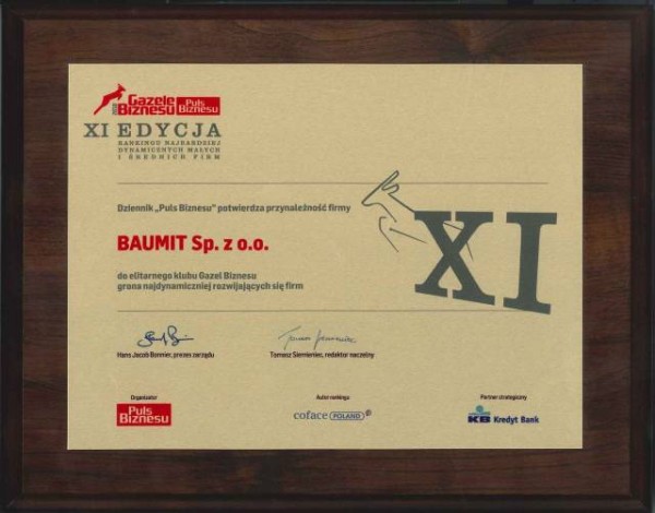 Baumit Gazelą Biznesu 2010, fot. Baumit
