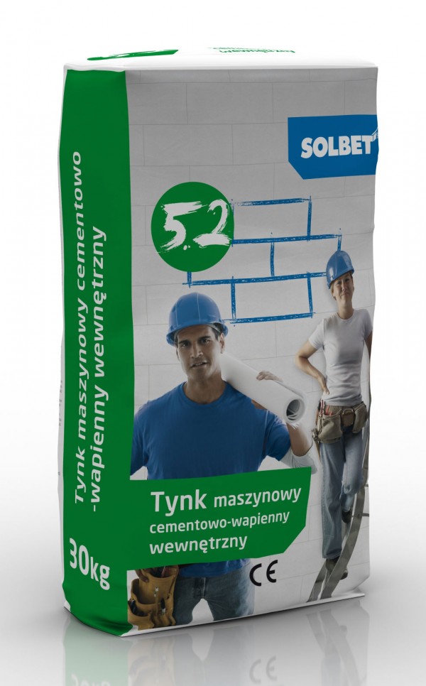 Tynk maszynowy cementowo - wapienny wewnętrzny SOLBET