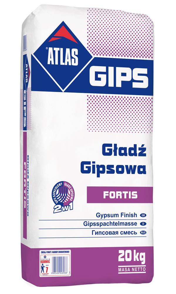 Gładź gipsowa ATLAS GIPS FORTIS 20kg