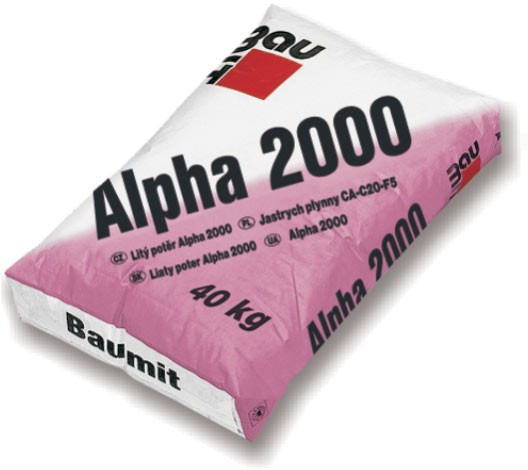 Samopoziomująca masa Alpha 2000 z oferty firmy Baumit, fot. Baumit