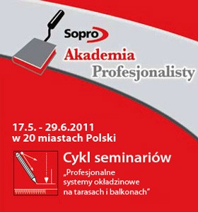 Sopro Akademia Profesjonalisty - Profesjonalne systemy okładzinowe na tarasach i balkonach