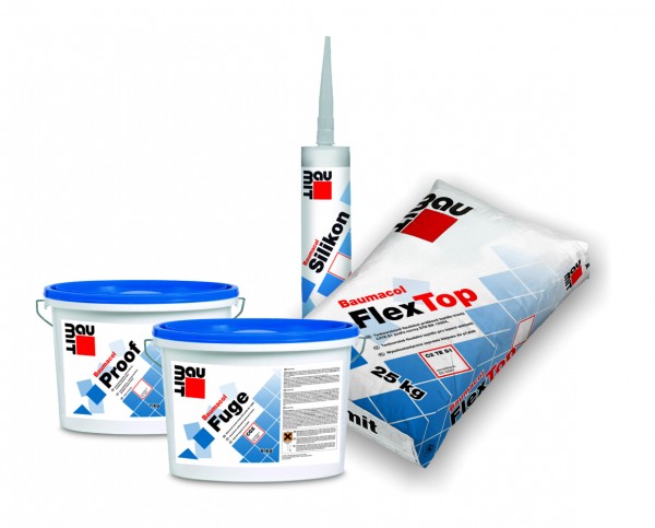 Kompletny system do układania płytek ceramicznych Baumacol firmy Baumit, fot. Baumit
