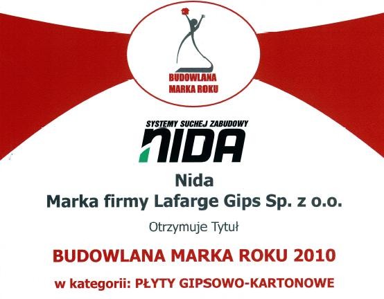 Fot. Lafarge, NIDA Budowalną Marką Roku już po raz drugi z rzędu